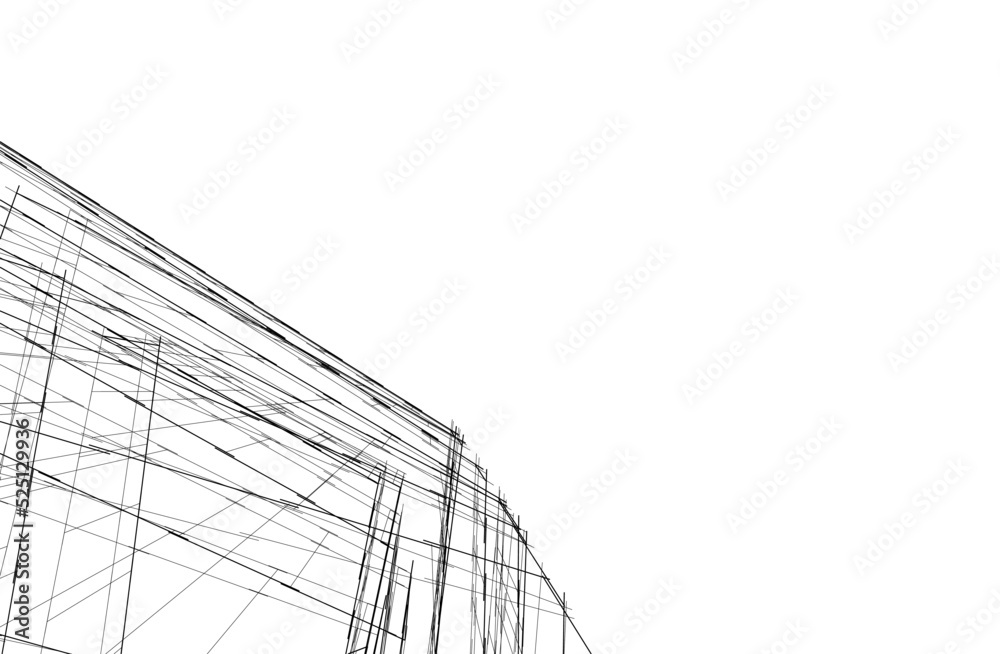 Modern architecture vector 3d illustration Modern architecture vector 3d illustration