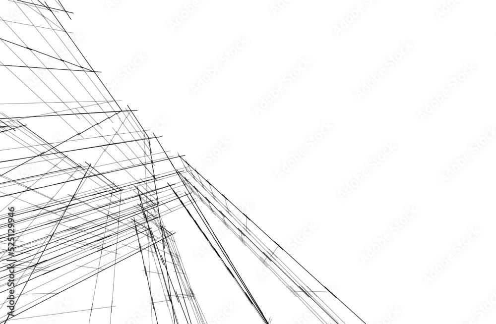 Obraz premium Modern architecture vector 3d illustration