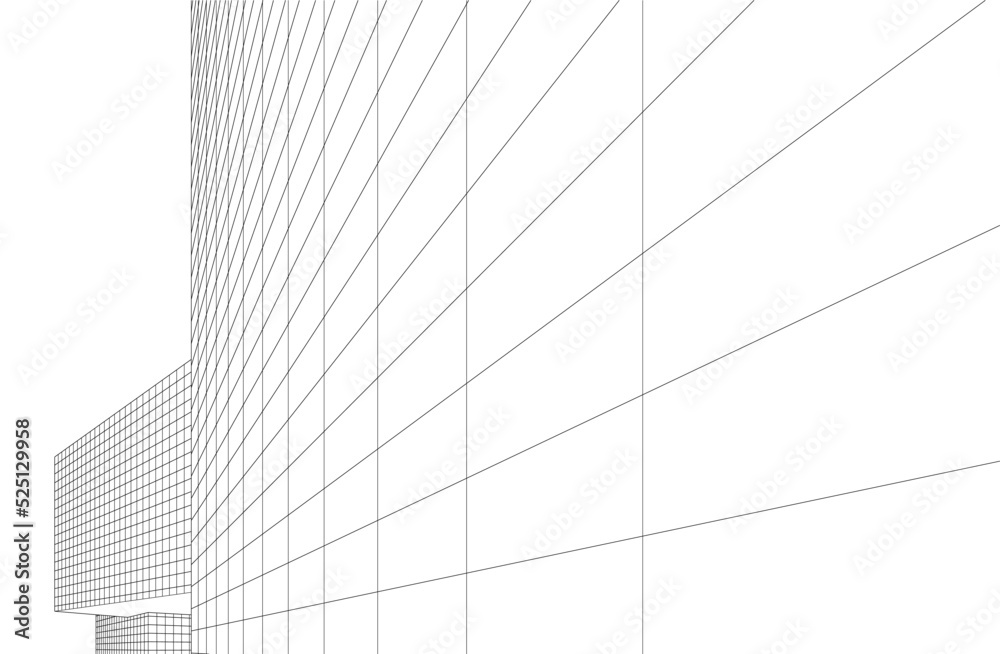 Fototapeta premium Modern architecture vector 3d illustration