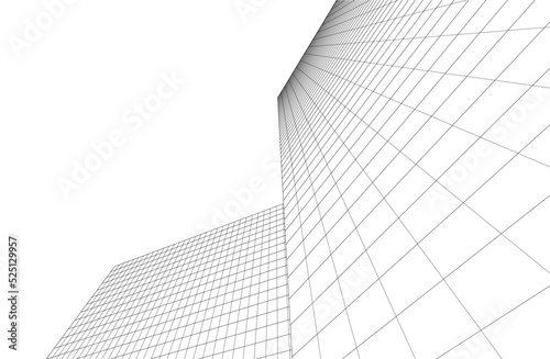 Modern architecture vector 3d illustration