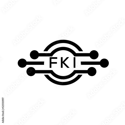 FKI letter logo. FKI best white background vector image. FKI Monogram logo design for entrepreneur and business.	
 photo