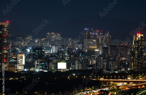 The night view of Jung-gu, Seoul, Korea photo