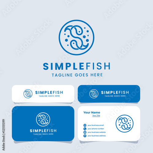 Simple Fish Letter S Logo, suitable for any business related to fish with S initials.