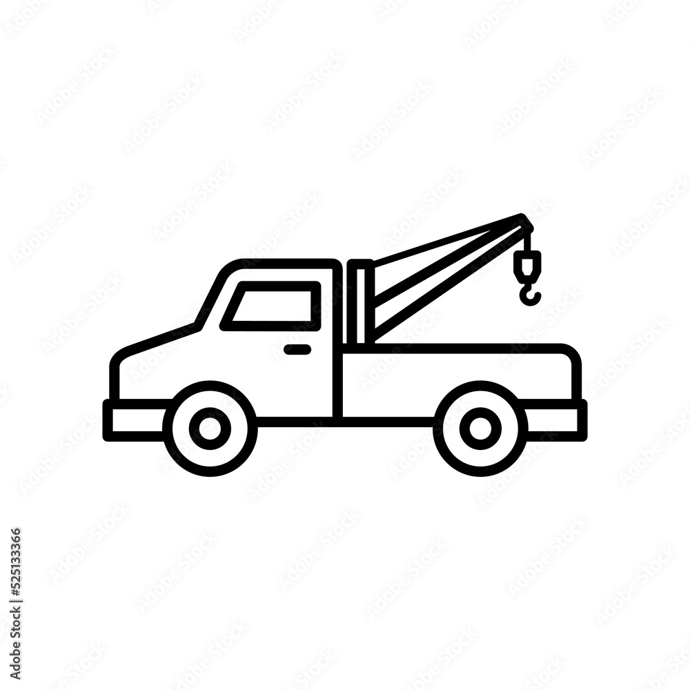 tow truck icon vector illustration logo template for many purpose. Isolated on white background.