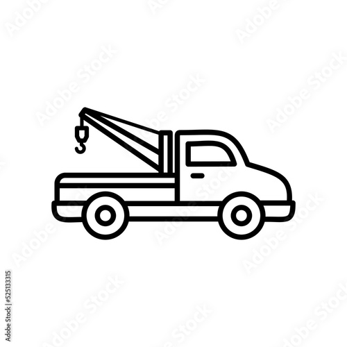 tow truck icon vector illustration logo template for many purpose. Isolated on white background.