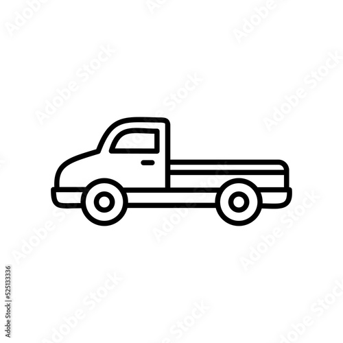 pickup truck icon vector illustration logo template for many purpose. Isolated on white background.