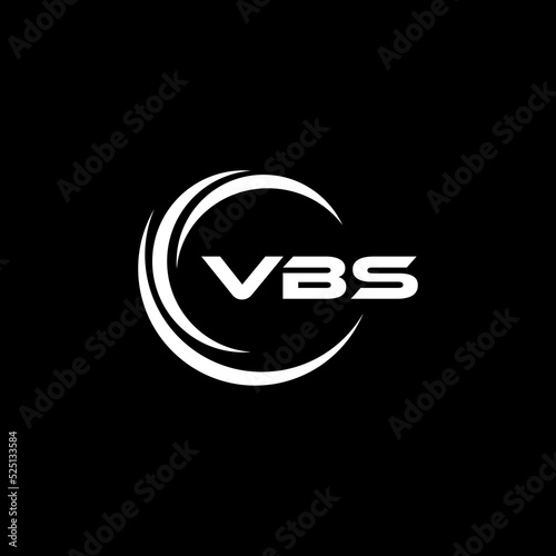 VBS letter logo design on BLACK background. VBS creative initials letter logo concept. VBS letter design