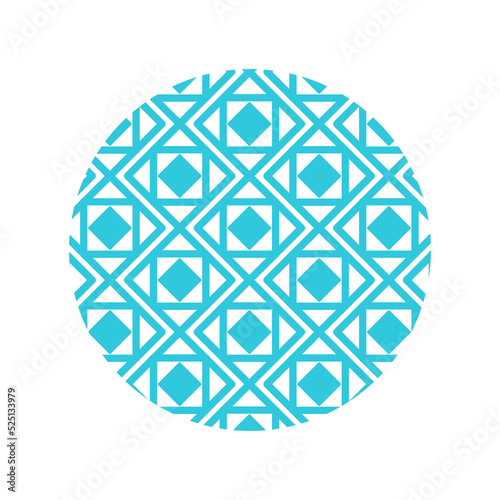 Circle line background pattern For the design of the keychain Isolated on white background