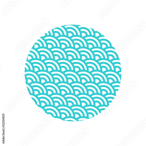 Circle line background pattern For the design of the keychain Isolated on white background