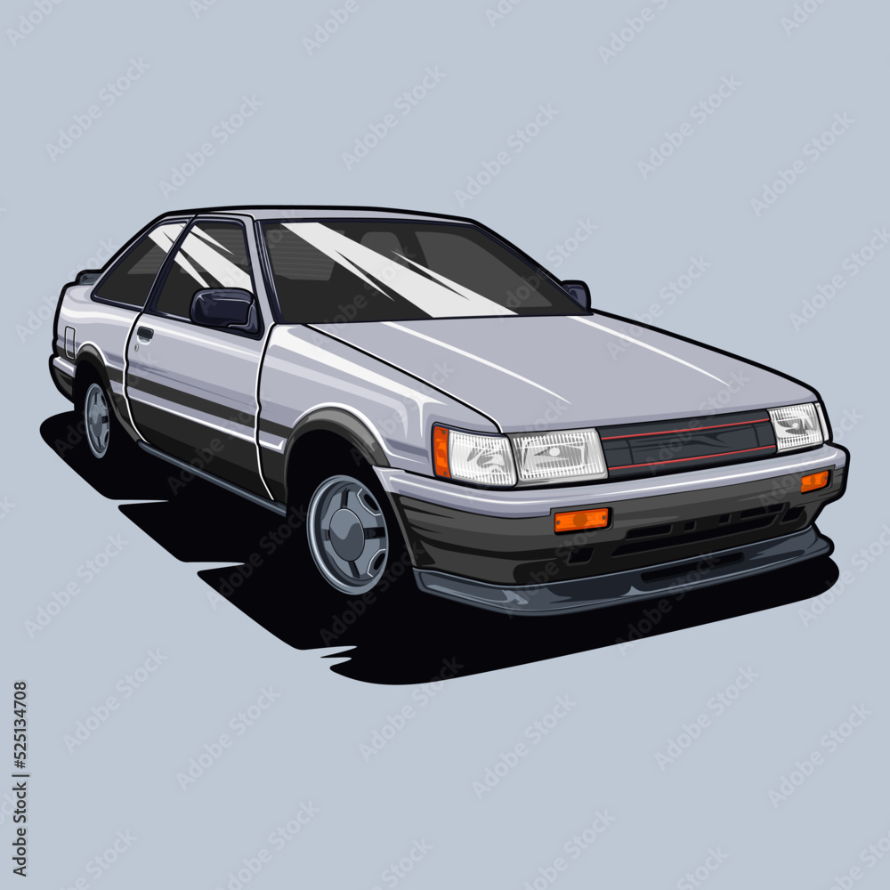 Fototapeta premium Perspective view car vector illustration for conceptual design 