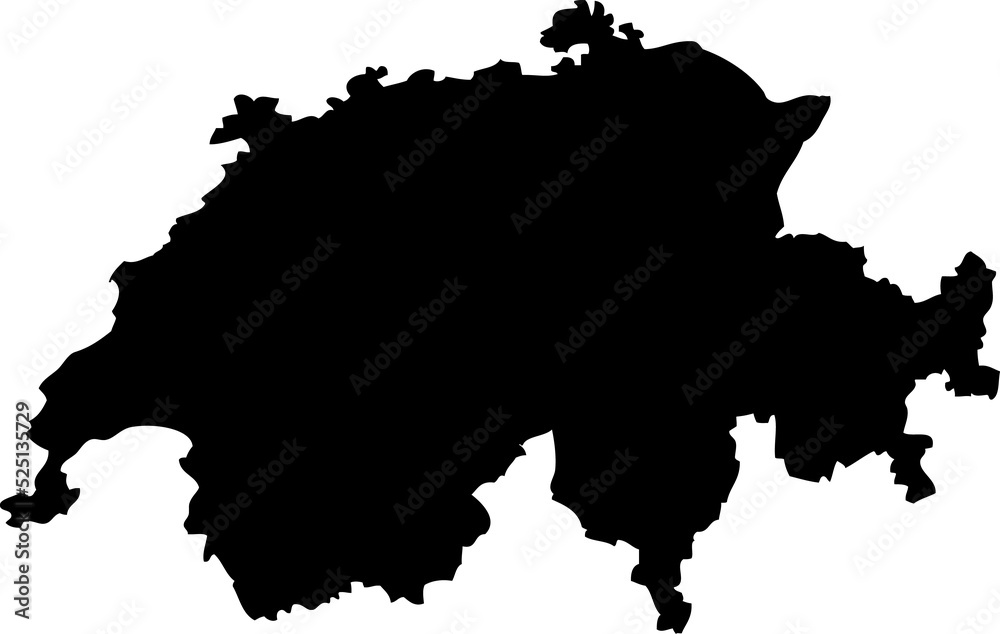 Europe switzerland map vector map.Hand drawn minimalism style.