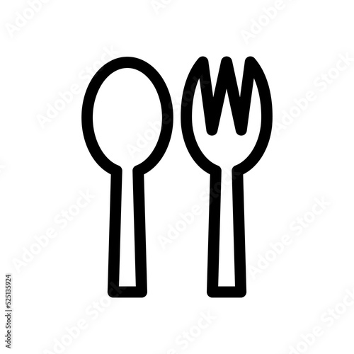 spoon and fork icon vector illustration logo template for many purpose. Isolated on white background.