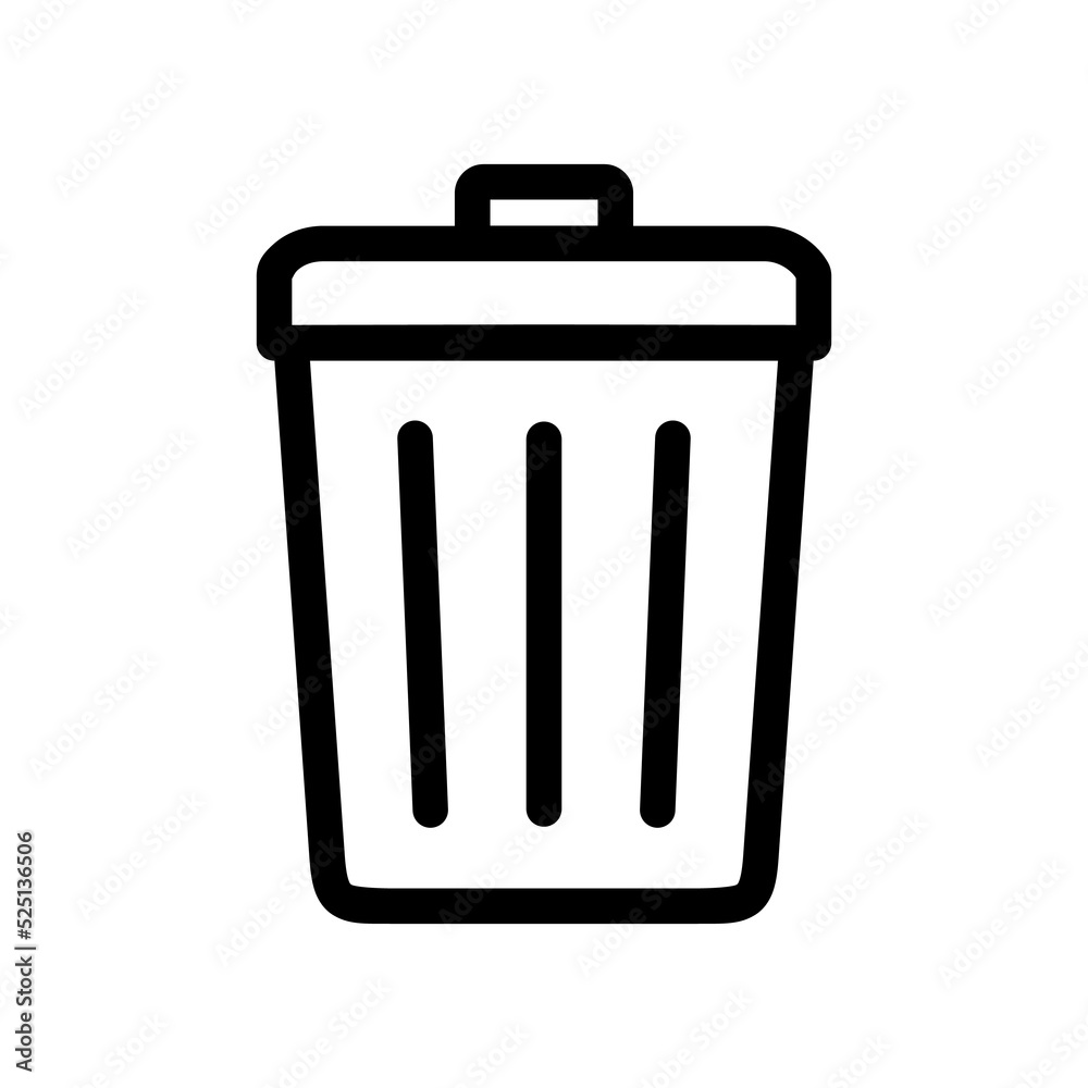 trash can icon vector illustration logo template for many purpose. Isolated on white background. trash can icon vector illustration logo template for many purpose. Isolated on white background.