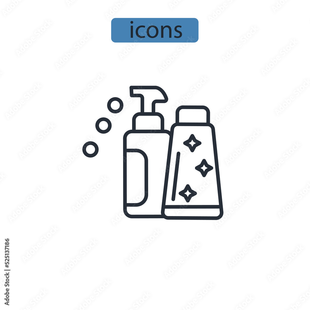 Detergent icons symbol vector elements for infographic web Detergent icons symbol vector elements for infographic web