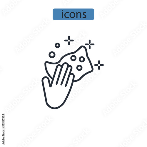 dusting icons  symbol vector elements for infographic web