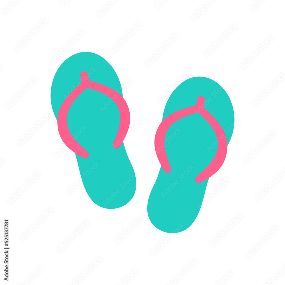 Flip flops set vector design. isolate on white background. Flip flops set vector design. isolate on white background.