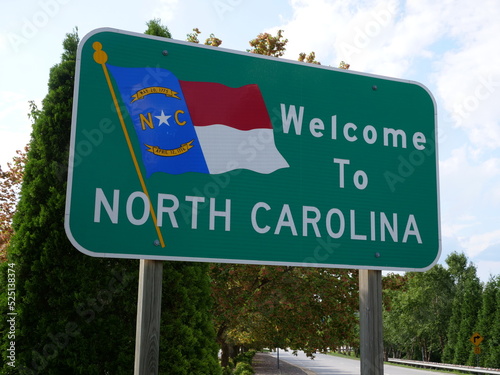 North Carolina Public Welcome Sign