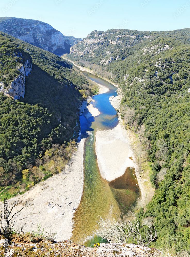 Vue A rienne D un M andre Des Gorges Sauvages De L Ard che Stock Photo Vue A rienne D un M andre Des Gorges Sauvages De L Ard che Stock Photo