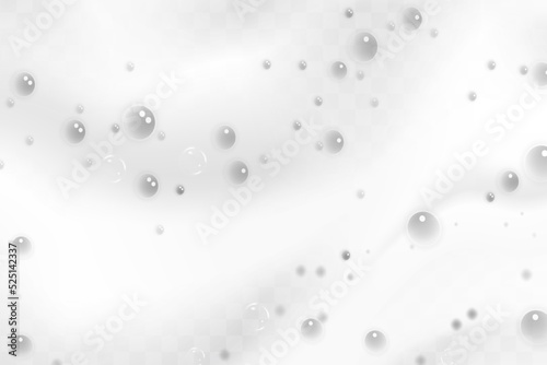Realistic white cold beer foam with bubbles, flowing down a glass goblet.Stream of soap solution.Background for design oktoberfest flyers, restaurants, bar.