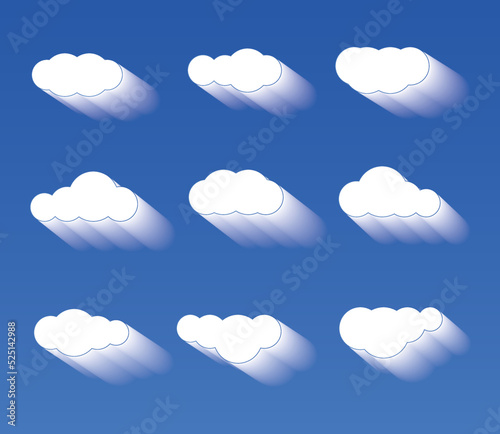 Set of cloudscapes.