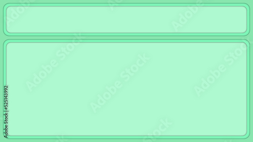 Background for presentation or web design in green tones, divided into two parts vertically. Rounded corners. Paper cut style. Minimalism.