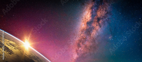 Photo Landscape with Milky way galaxy