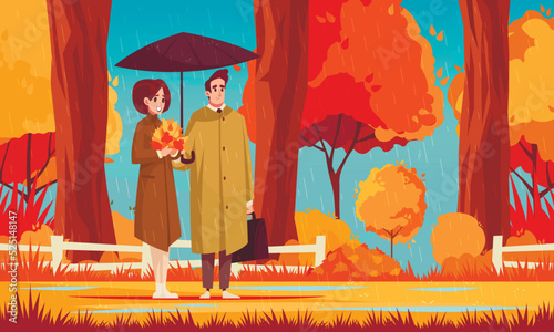 Autumn Park Composition