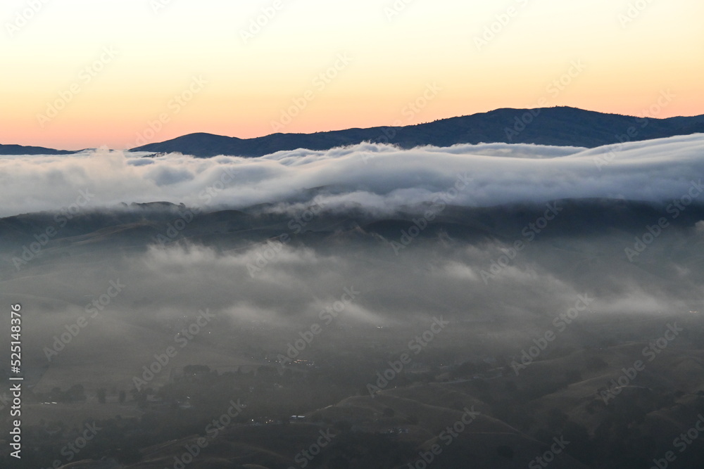 rolling fog in mountains