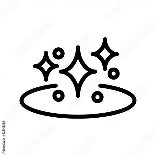 clean surface icon, easy to clean, thin line symbol on white background - editable stroke vector illustration eps 10