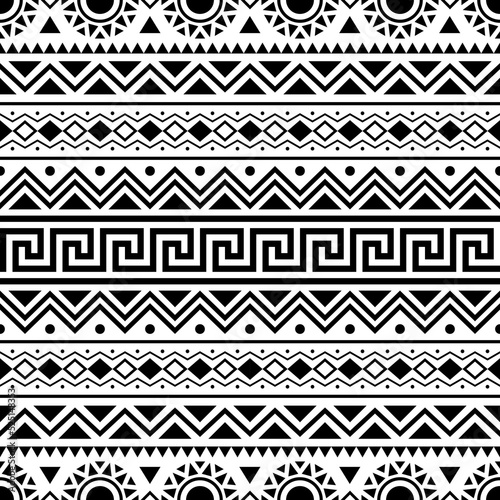 Geometric Ethnic Seamless Pattern Texture design vector