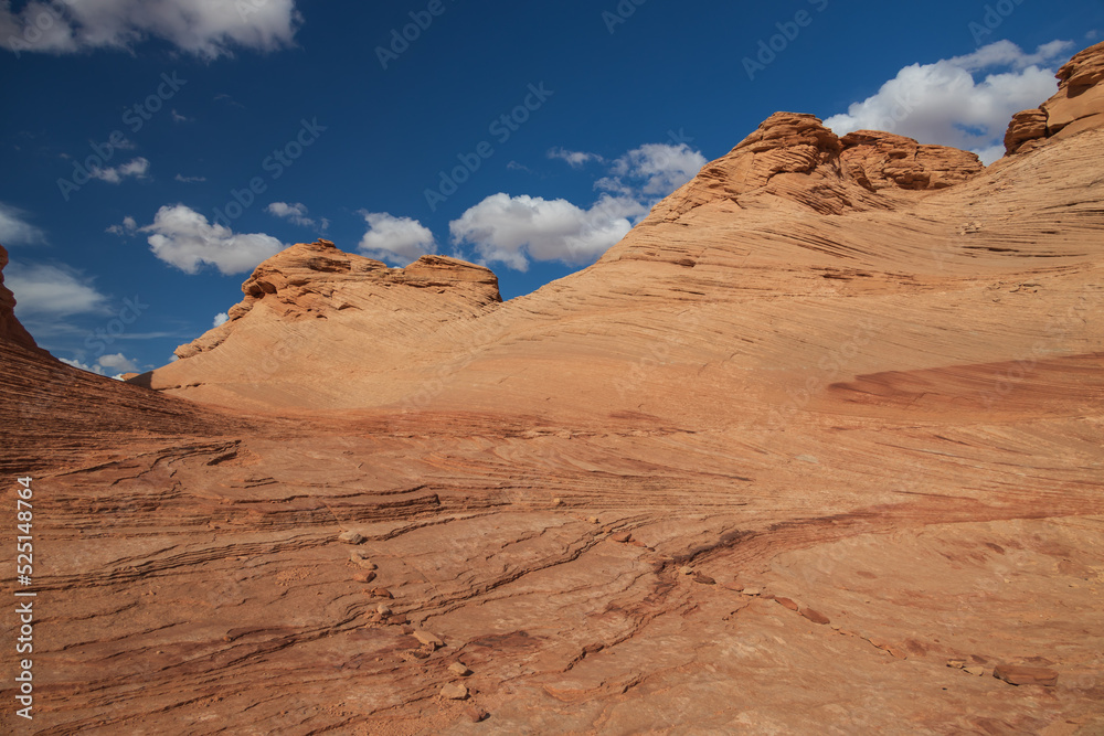 Naklejka premium Rock formations viewed from the Beehive trail in Page, Arizona