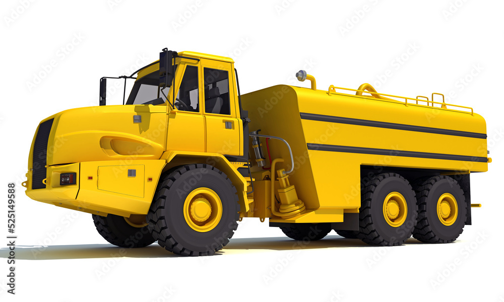Water Delivery Truck 3D rendering on white background Water Delivery Truck 3D rendering on white background