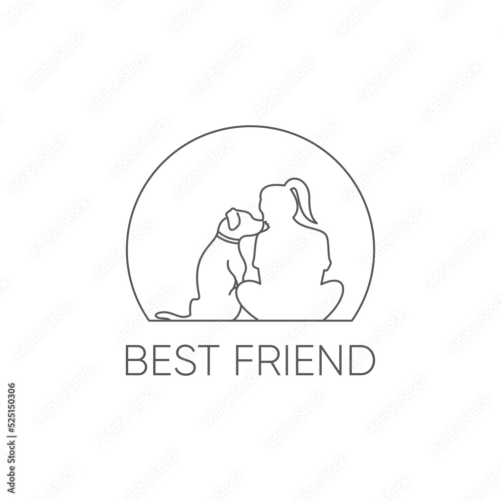 Fototapeta premium Best Friend Dog Logo Design