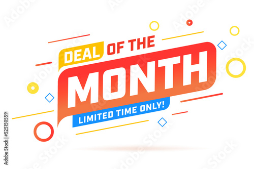 Sale banner with month special offer promotion