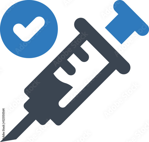 Vaccination syringe icon
