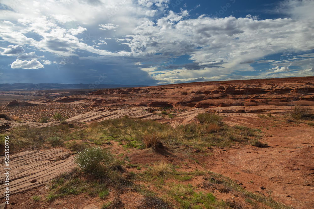 Rock formations viewed from the Beehive trail in Page, Arizona