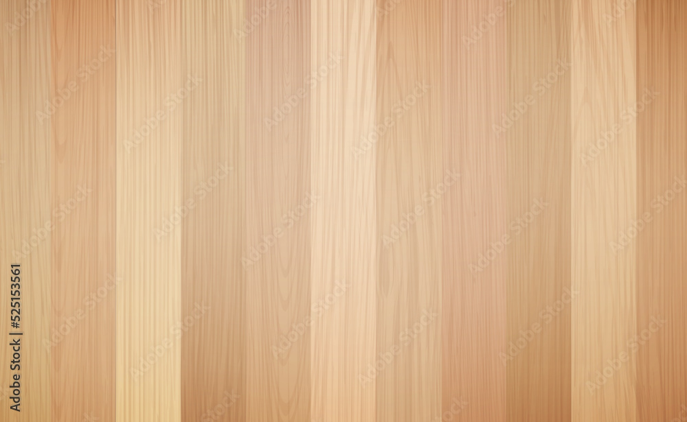 Wood texture vector background. Realistic wooden table in top view. Light brown pine pattern for Brochure, Flyer, Poster, leaflet, Book cover, Banner, wallpaper. EPS10