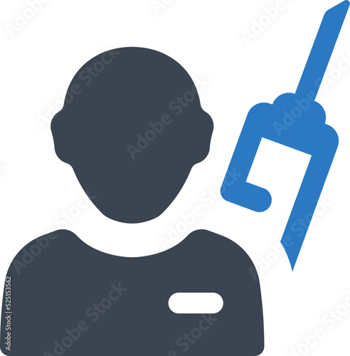 Male vaccination icon