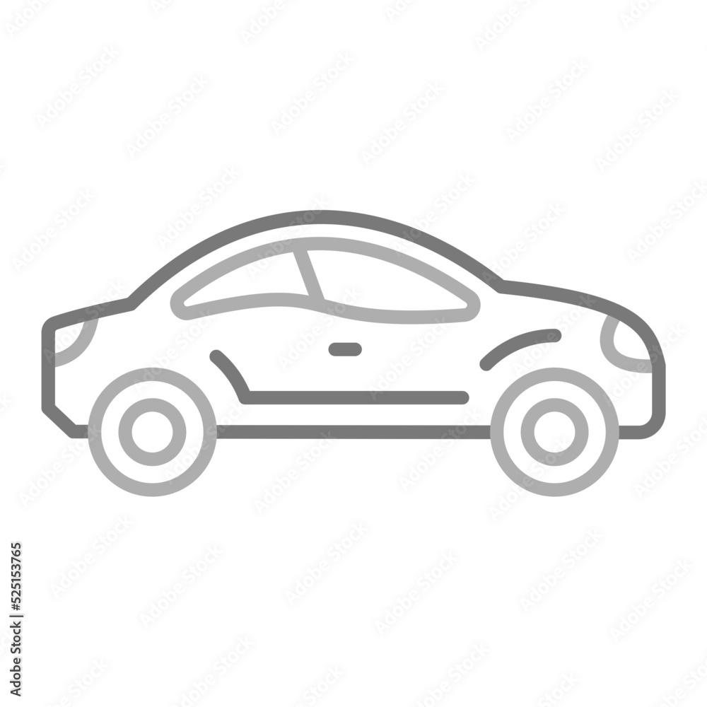 New Car Greyscale Line Icon New Car Greyscale Line Icon