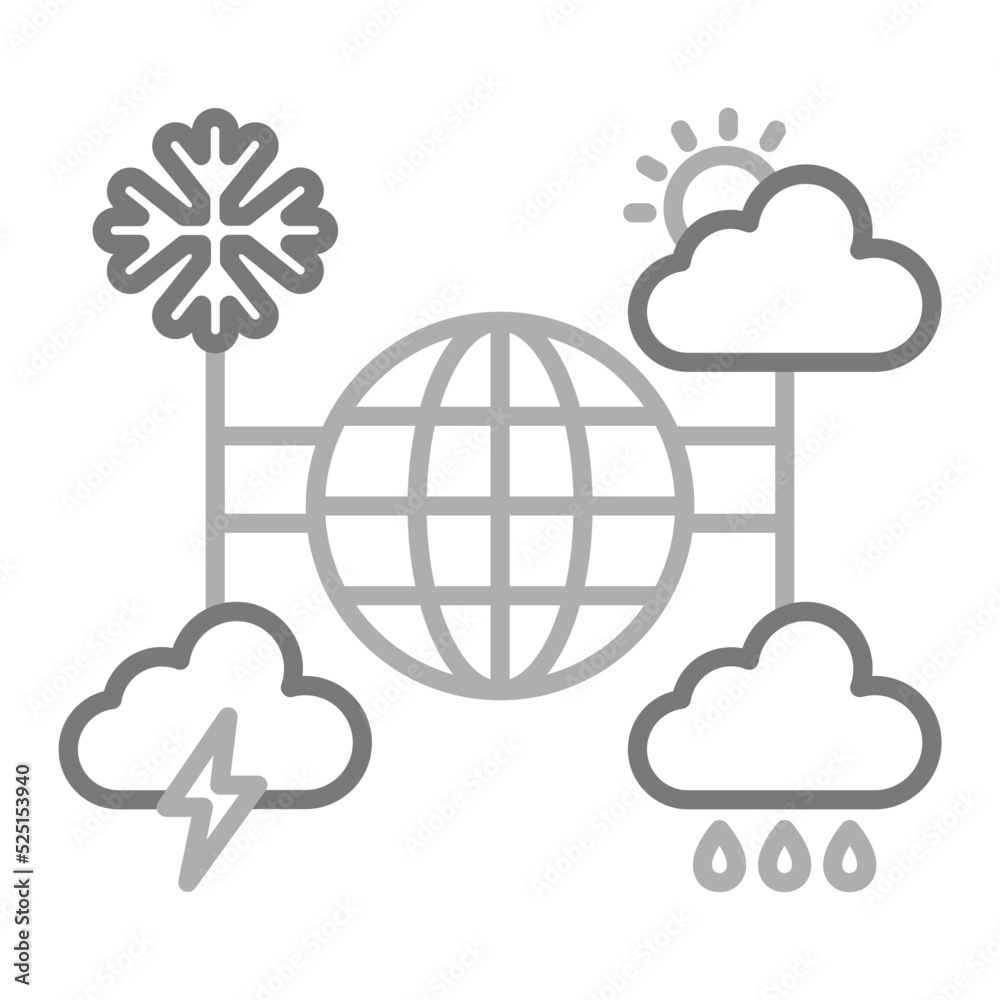 Meteorology Greyscale Line Icon