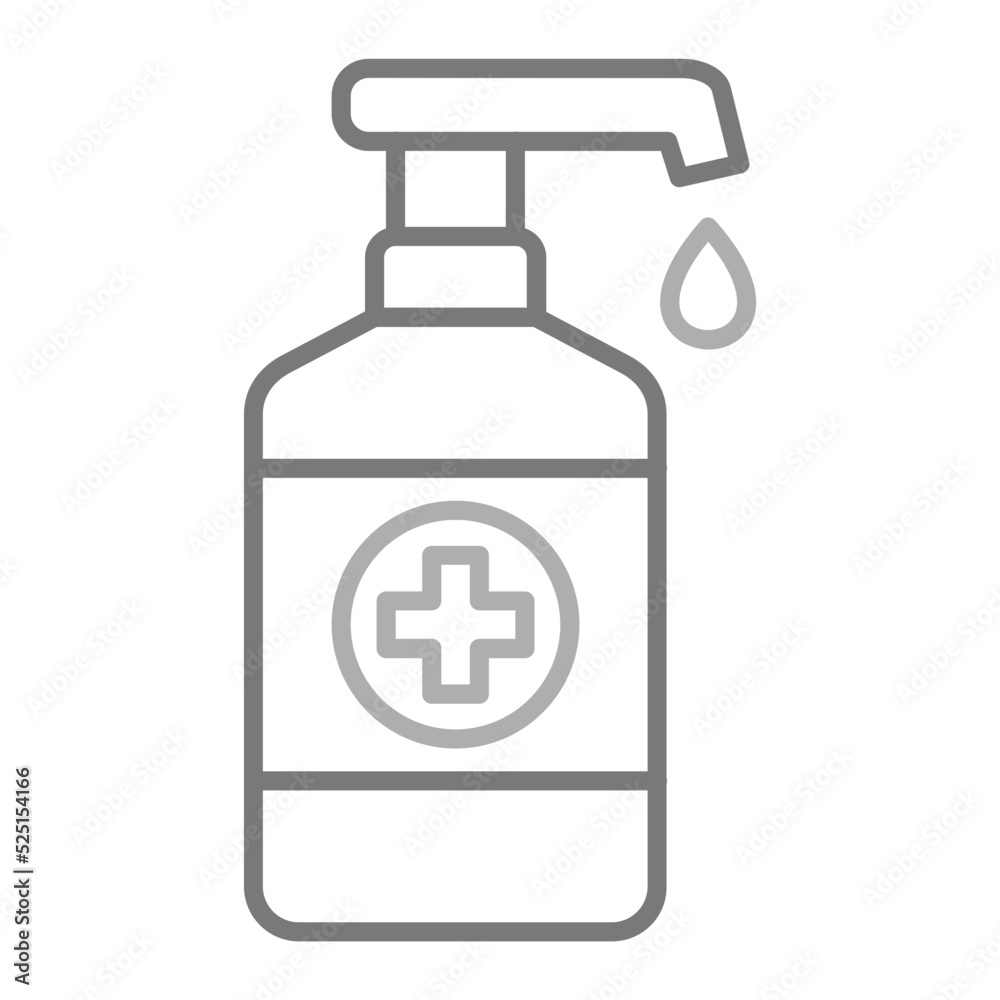 Hand Sanitizer Greyscale Line Icon Hand Sanitizer Greyscale Line Icon