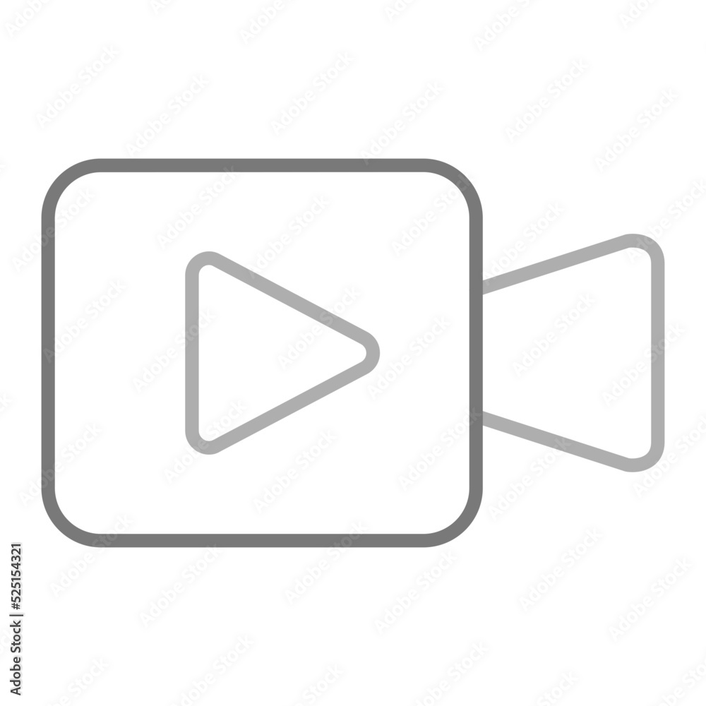 Video Calling App Greyscale Line Icon Video Calling App Greyscale Line Icon