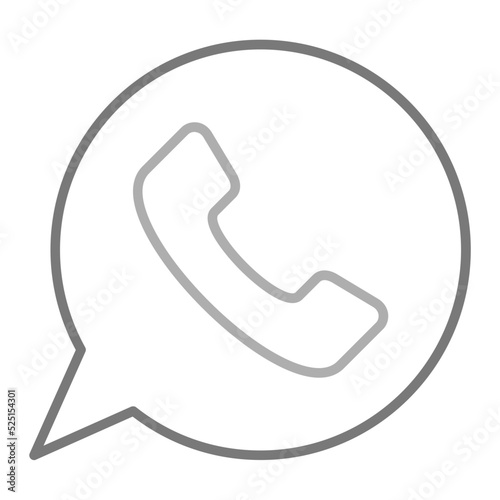Whatsapp Greyscale Line Icon