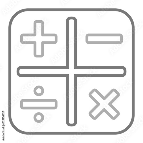 Calculator Greyscale Line Icon