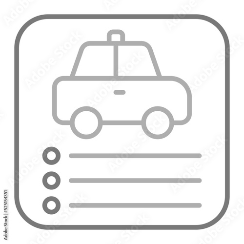 Car App Greyscale Line Icon
