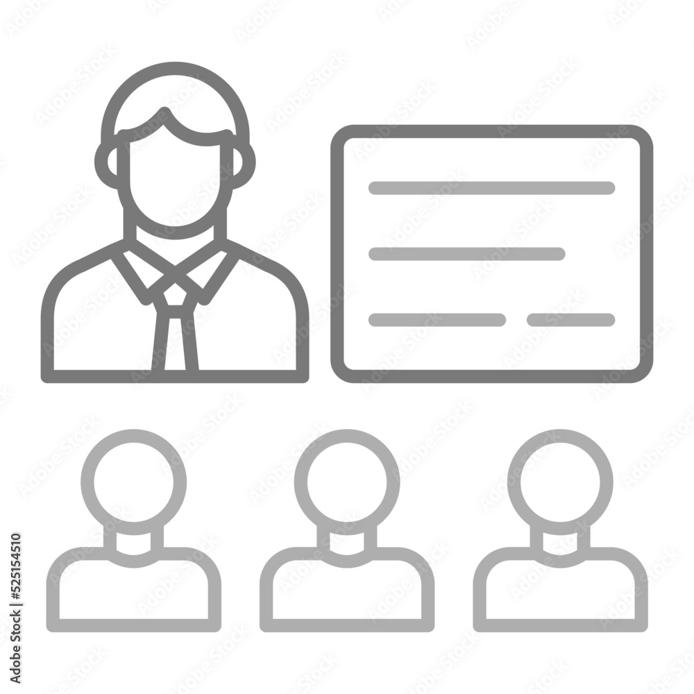 Lecture Greyscale Line Icon Lecture Greyscale Line Icon