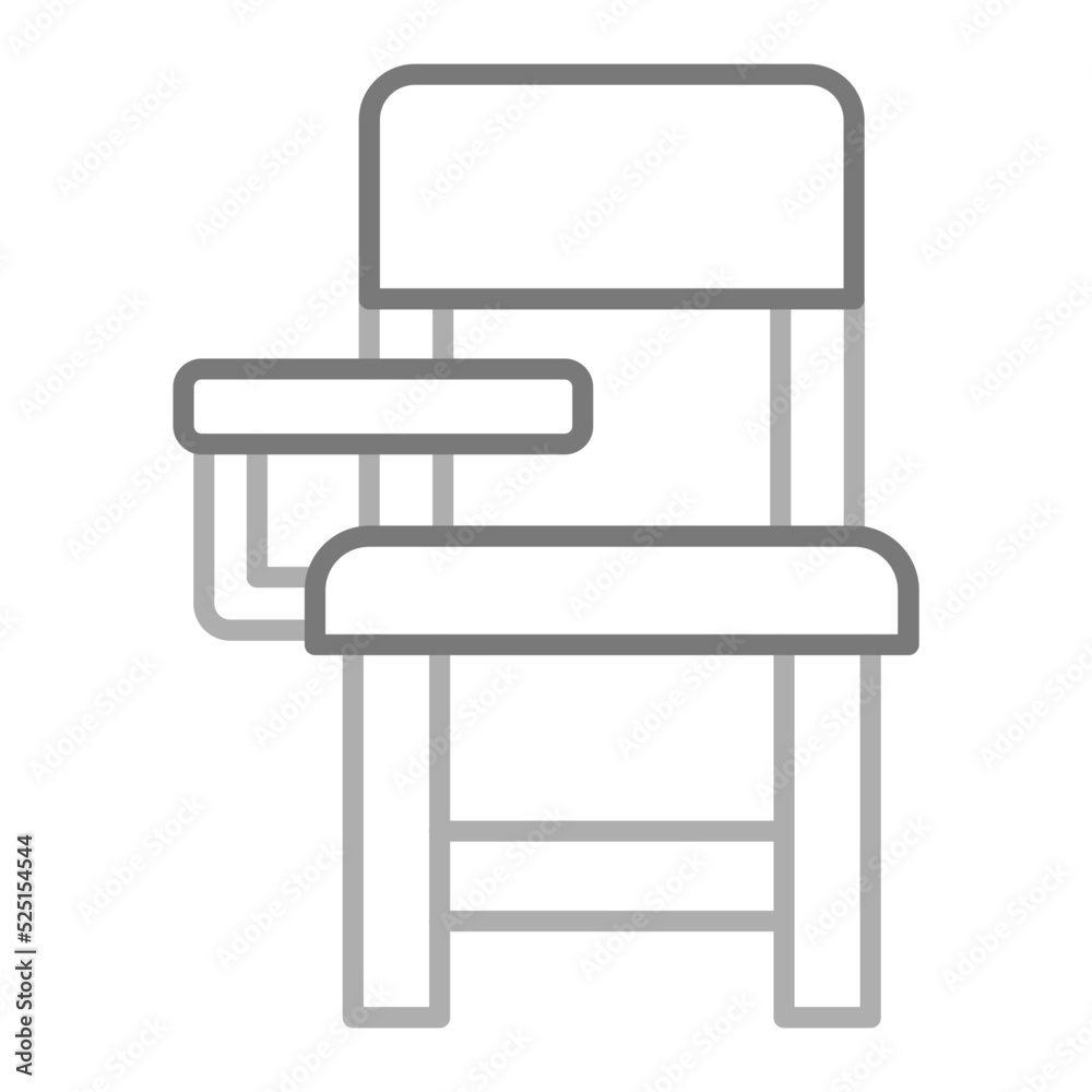 Chair Greyscale Line Icon Chair Greyscale Line Icon