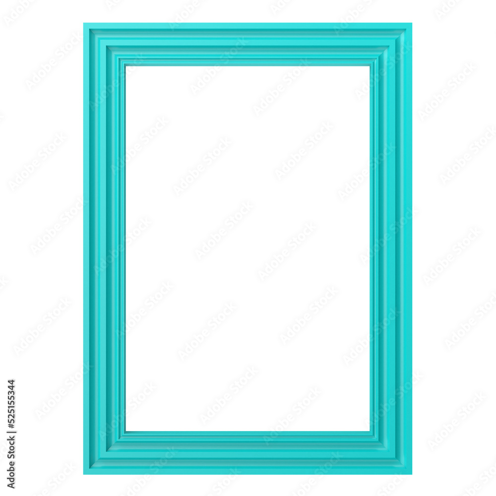 3D frame. Portrait frame. 3D illustration. 3D frame. Portrait frame. 3D illustration.