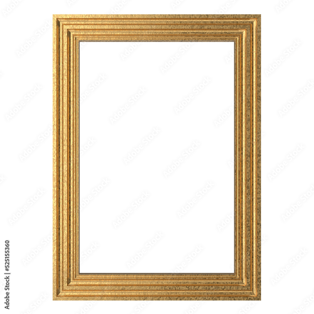 3D frame. Portrait frame. 3D illustration. 3D frame. Portrait frame. 3D illustration.