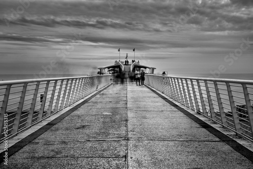 walking on the pier